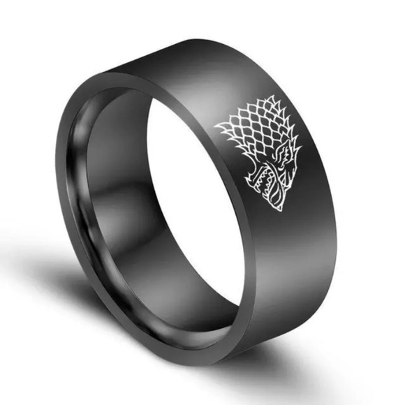 Game of Thrones Winter Dire Wolf Black Ring - Picture 2 of 3